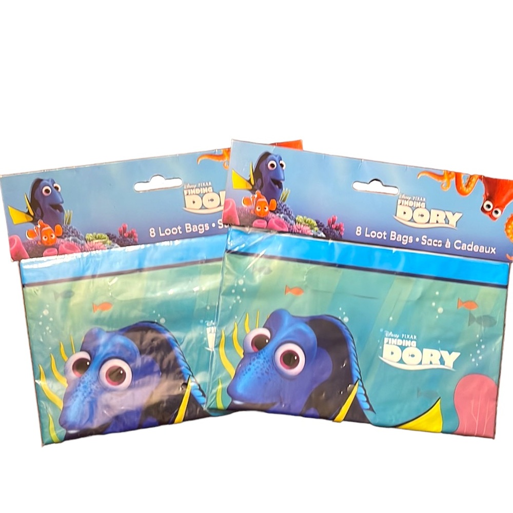 16~Disney Pixar Finding Dory Loot Bags, Great for Birthday favor & candy